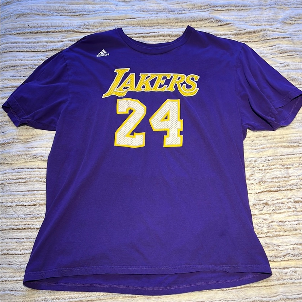 Kobe Bryant Adidas Purple Tee with Yellow Lakers Design